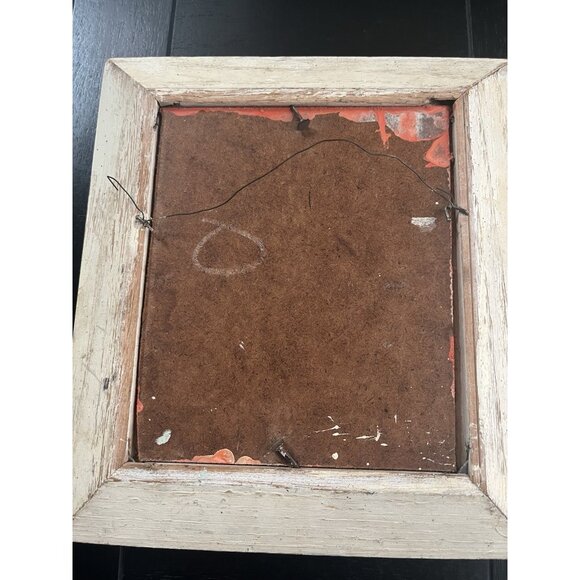 Mid Century Atomic Cat Hand Painted Framed Art Whimsical Cool Cats 7.5x 8.5 x1.5 - Picture 10 of 11